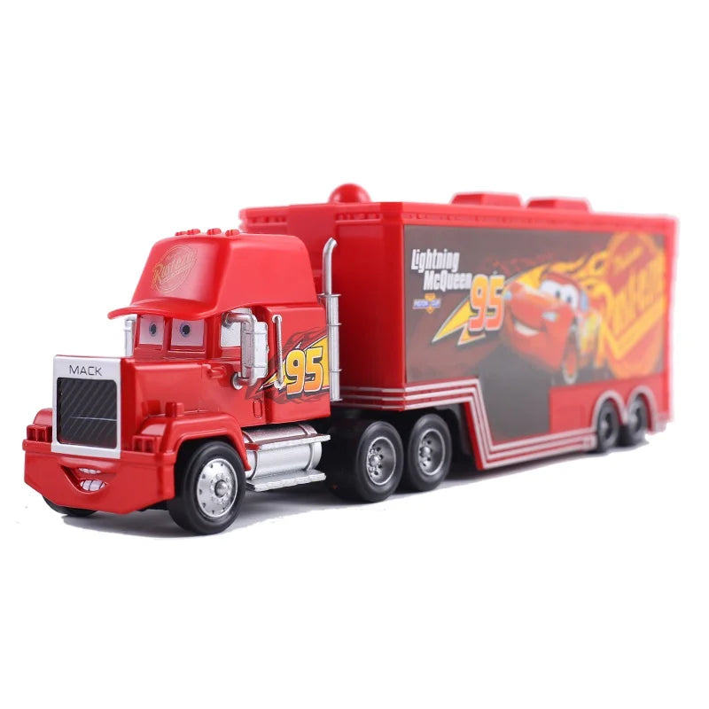 Pixar Cars Truck Birthday Gifts Mobilization Jackson Cool Sister Francisc Container Truck Set Car Model Toy Truck Ornaments