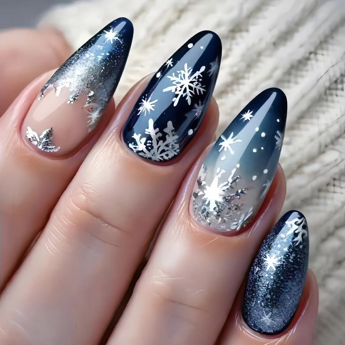 Christmas Snowflake Press-On Nails product shot