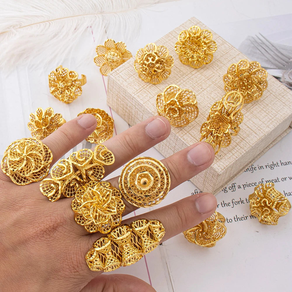 Vintage Filigree Flower Statement Ring - Design 4