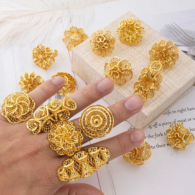 Vintage Filigree Flower Statement Ring - Design 4