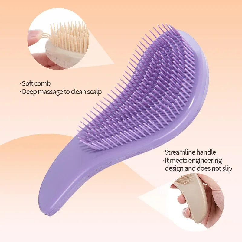 Anti-Static Detangling Brush - Mixed Red