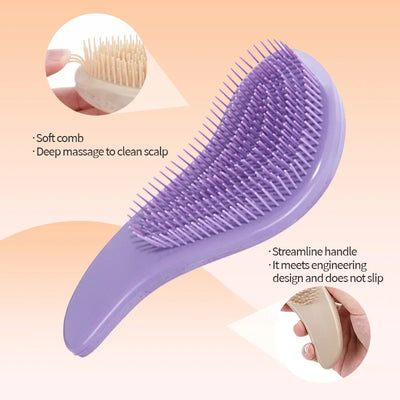 Anti-Static Detangling Brush - Mixed Red