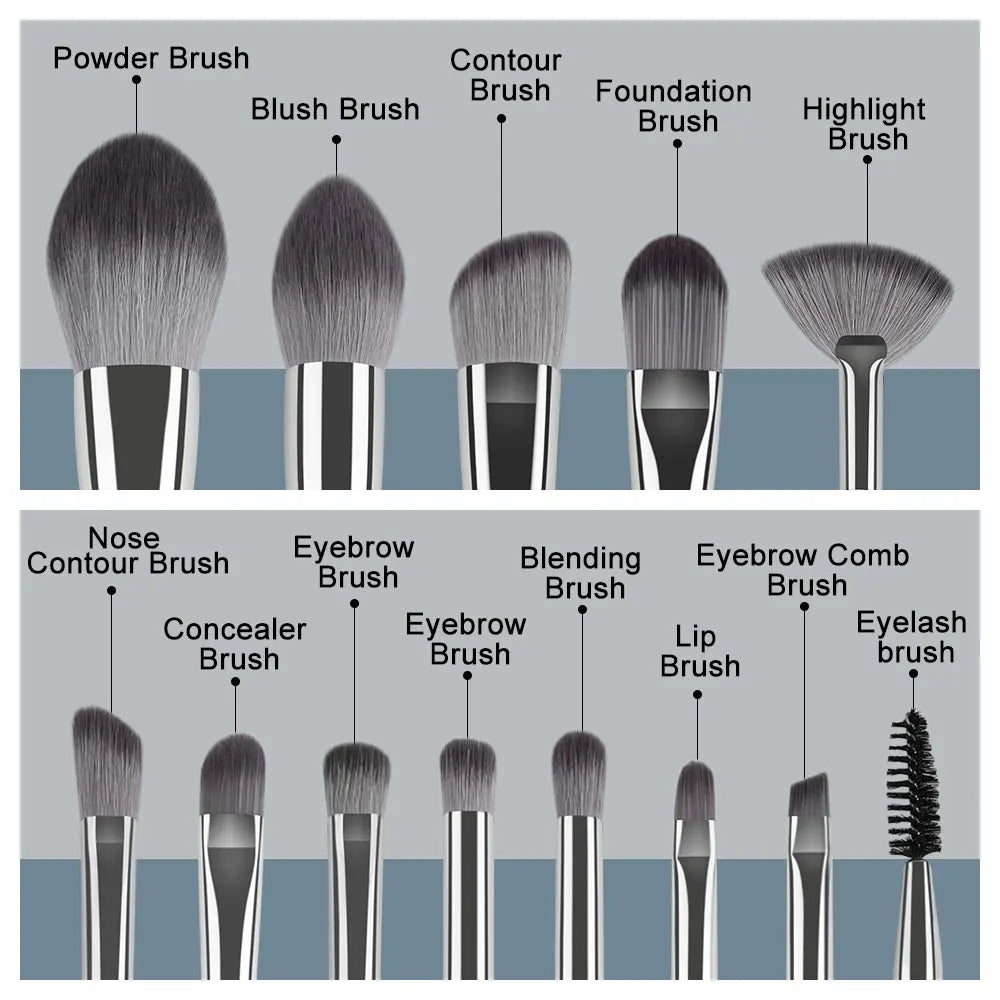 Velluna VelvetBlend Makeup Brush Set full set layout