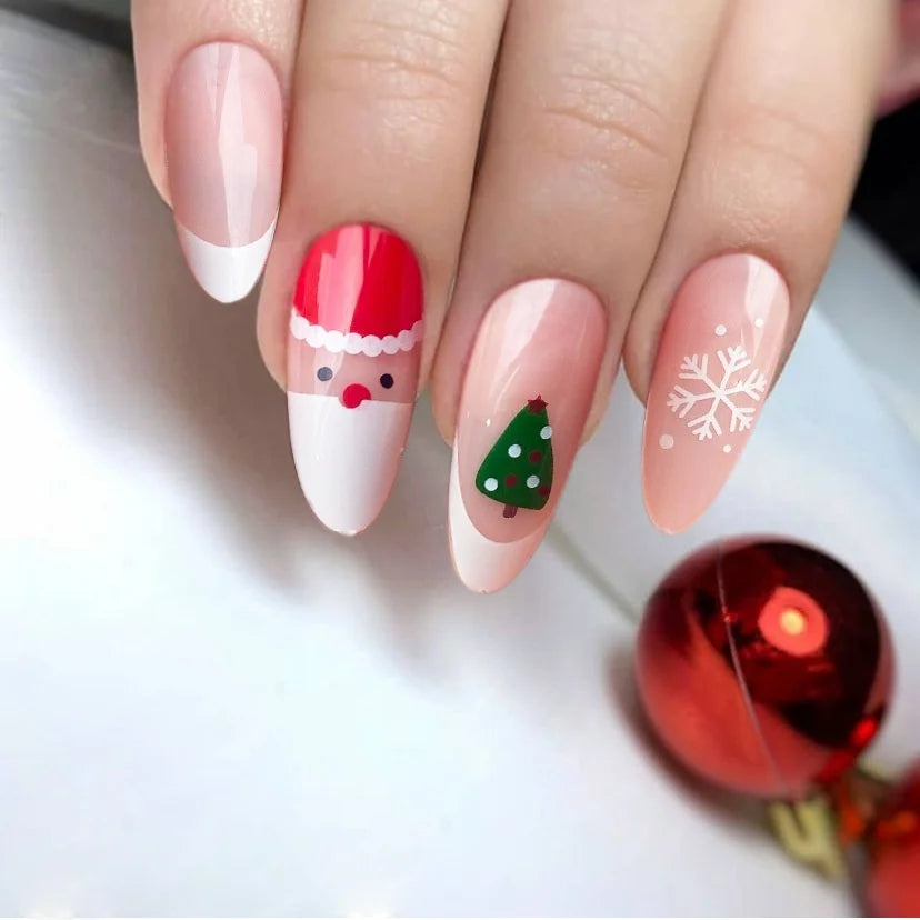 Christmas Snowflake Press-On Nails size chart