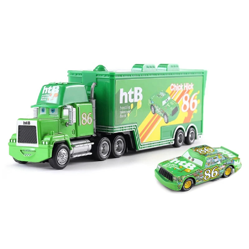 Pixar Cars Truck Birthday Gifts Mobilization Jackson Cool Sister Francisc Container Truck Set Car Model Toy Truck Ornaments