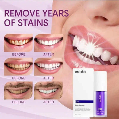 V34 Purple Whitening Toothpaste texture detail