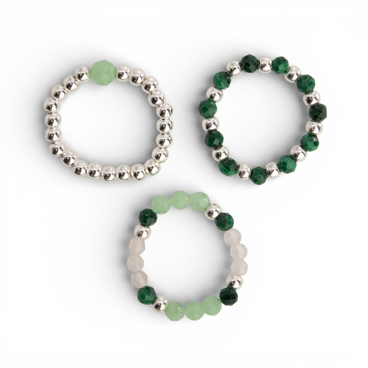 Nymph Spirit Gemstone Ring Set - Moss & Bloom ring