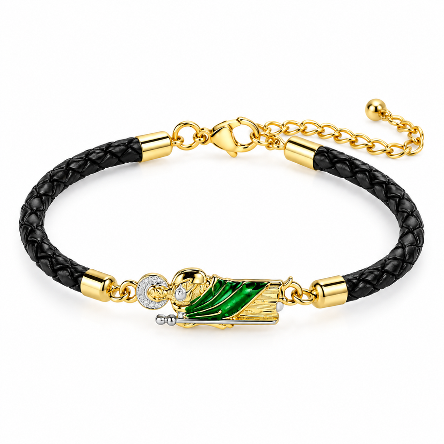 Braided Rope Religious Charm Bracelet