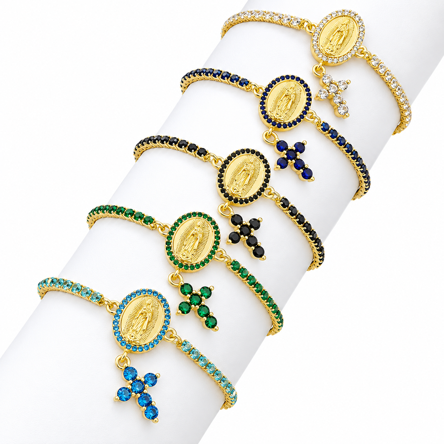 Virgin Mary Zirconia Bracelet